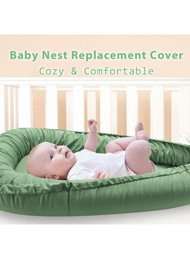 غطاء سرير أطفال هوياكس فقط، مصنوع من القطن بنسبة 100%، غطاء بديل ناعم محمول لسرير الأطفال للأولاد والبنات، أغطية سرير أطفال قابلة للتهوية، ضروري للأطفال (أخضر) - Image 3