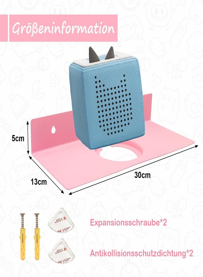 Qixiang CB Toniebox Shelf with Space for 30 Tonie Figures, Tonie Box Magnetic Wall Shelf, for Children to Play and Collect (Pink) - Image 2