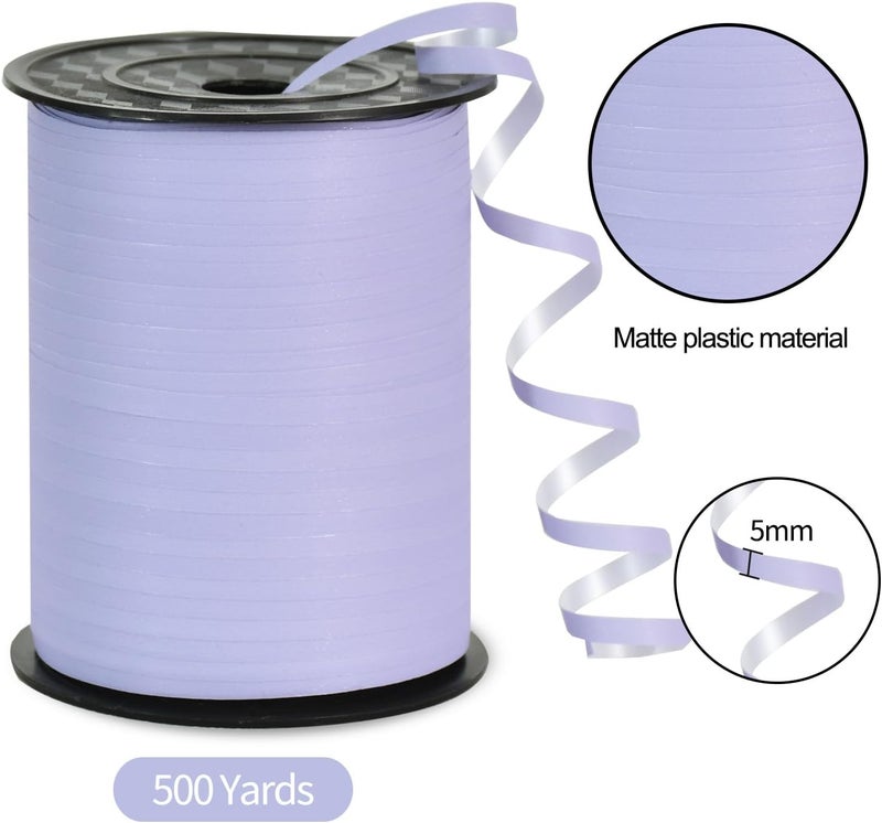 TONIFUL 500 Yards Curling Ribbon-Balloon Ribbon-Balloon String for Art&Craft Decor,Gift Wrapping,Ribbons and Bows for Christmas New Year Birthday Gifts Graduation Supplies (Pastel Purple) - Image 2