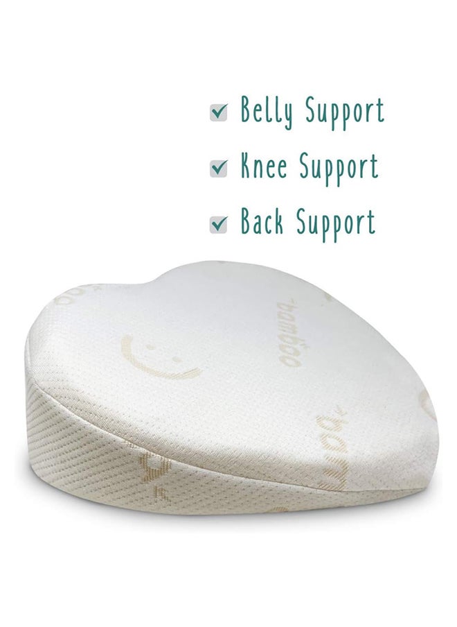 Babyworks Heart Shaped Pregnancy Wedge Pillow, Maternity Support for Belly, Back and Knees, Pregnancy Body Pillow - Includes Removable and Washable Cover  - Image 2