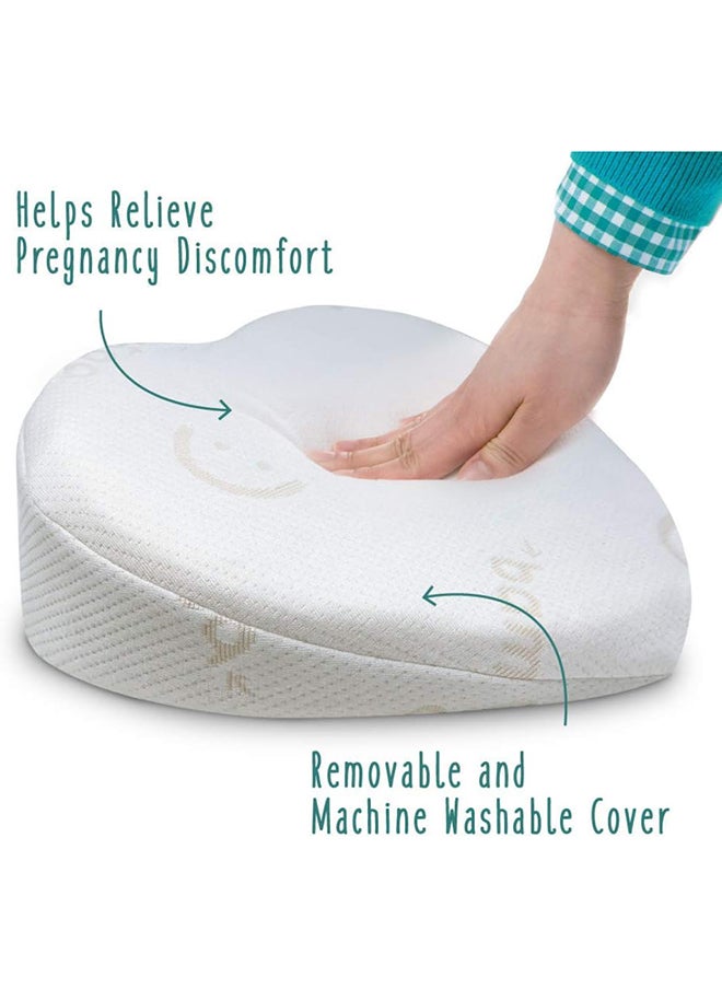 Babyworks Heart Shaped Pregnancy Wedge Pillow, Maternity Support for Belly, Back and Knees, Pregnancy Body Pillow - Includes Removable and Washable Cover  - Image 3