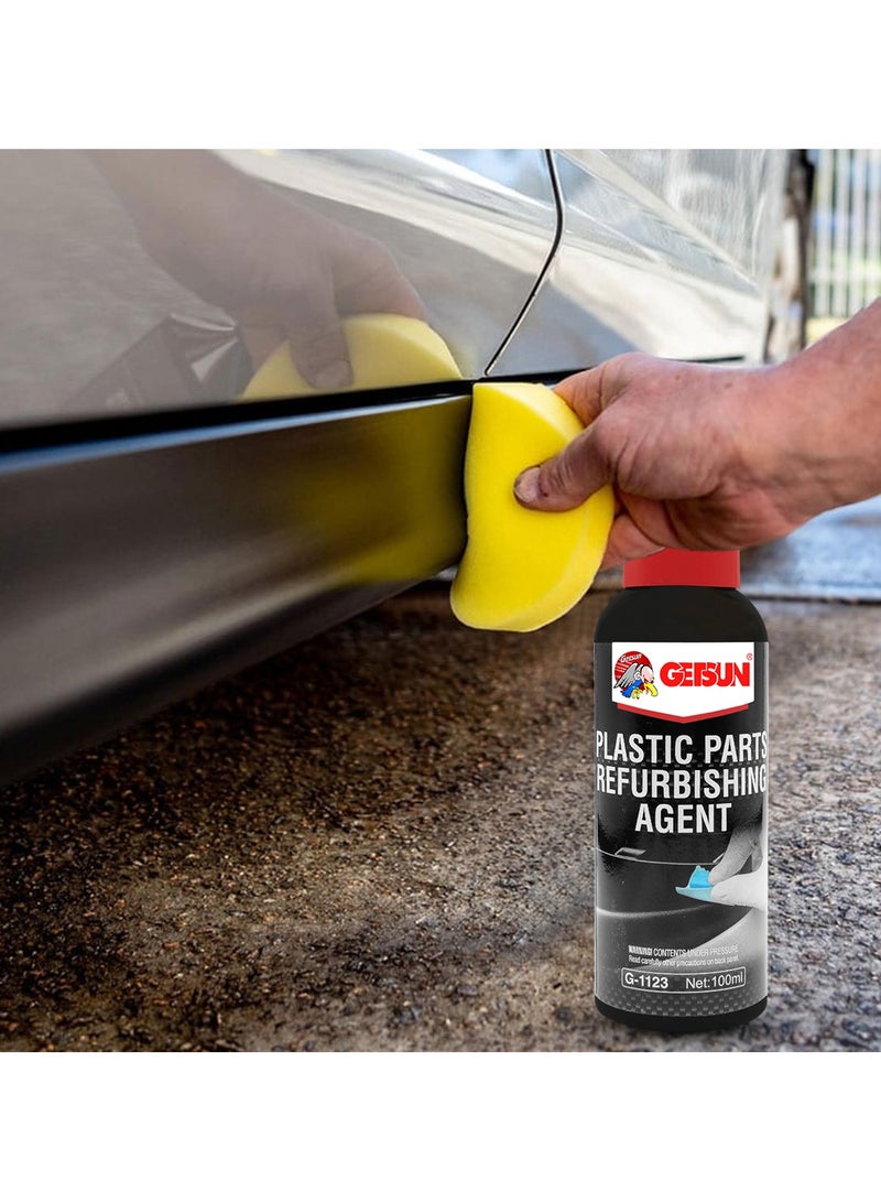 GETSUN Long Lasting Plastic Parts Polish Refurbishing Agent for Car Exterior, Restores Faded Plastic Trim Easy Application 100ml G-1123 - Image 2