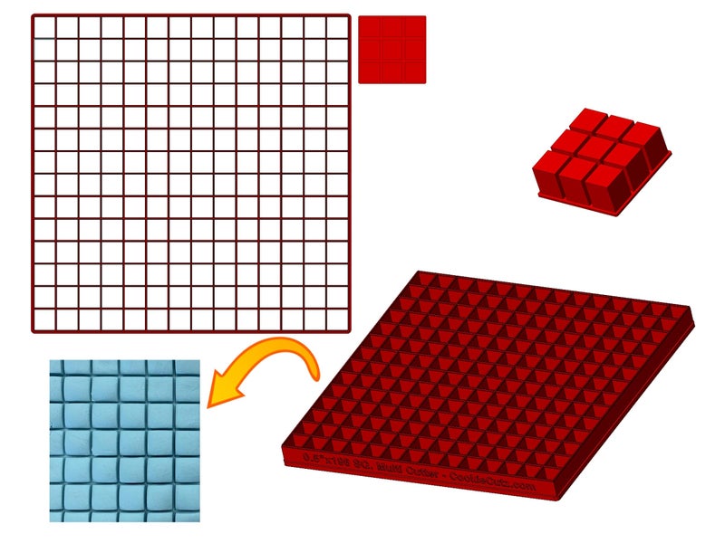 05 × 196 شكل مربع متعدد القطع