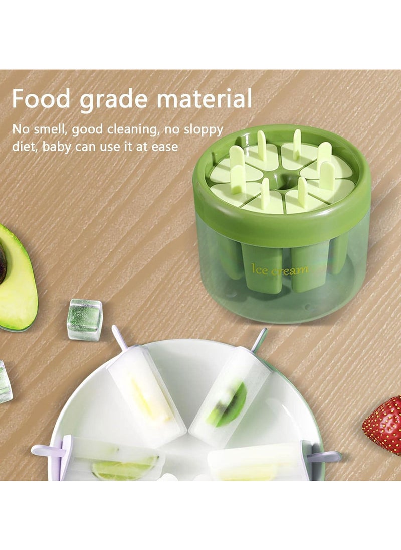 Homemade Ice Lolly Moulds | 6 Compartments Ice Mold with Ice Bucket - Easy Release Ice Cream Sticks Making Tool for Ice Cream, Cheese Sticks, Homemade Ice Lolly Elinrat