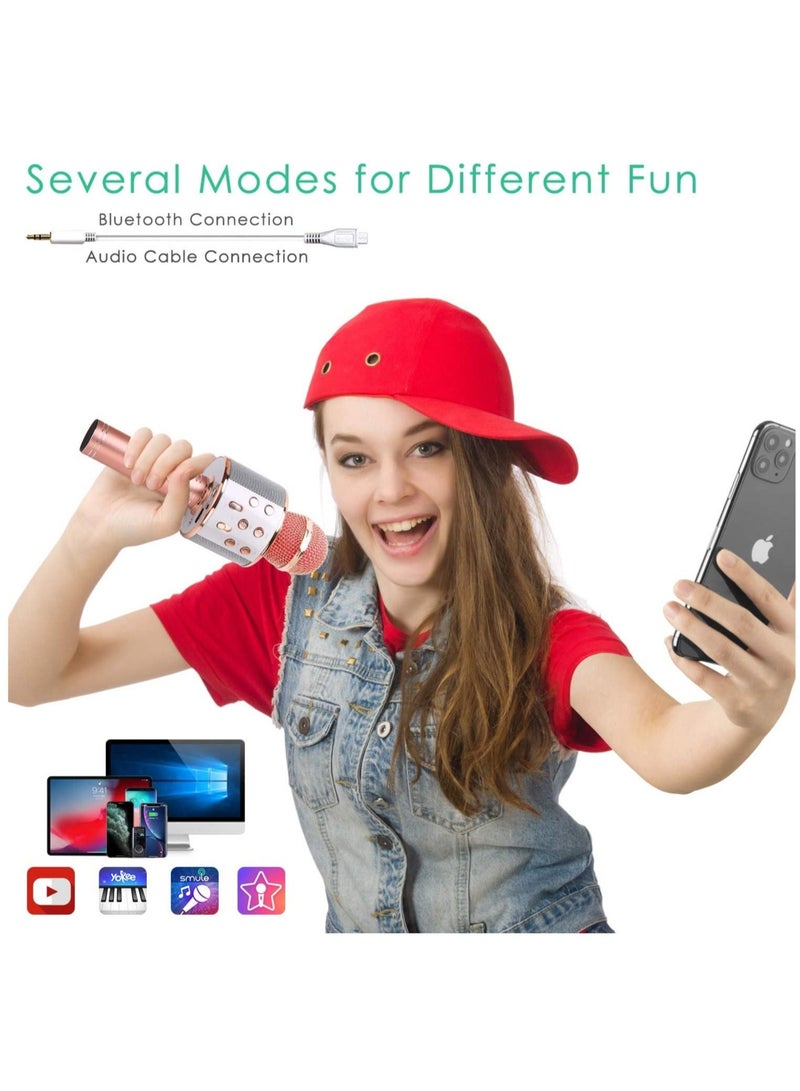 ELTRAZONE Wireless Bluetooth Karaoke Microphone for Kids, 5-in-1 Portable Handheld Karaoke Mic Speaker Player Recorder - Image 4