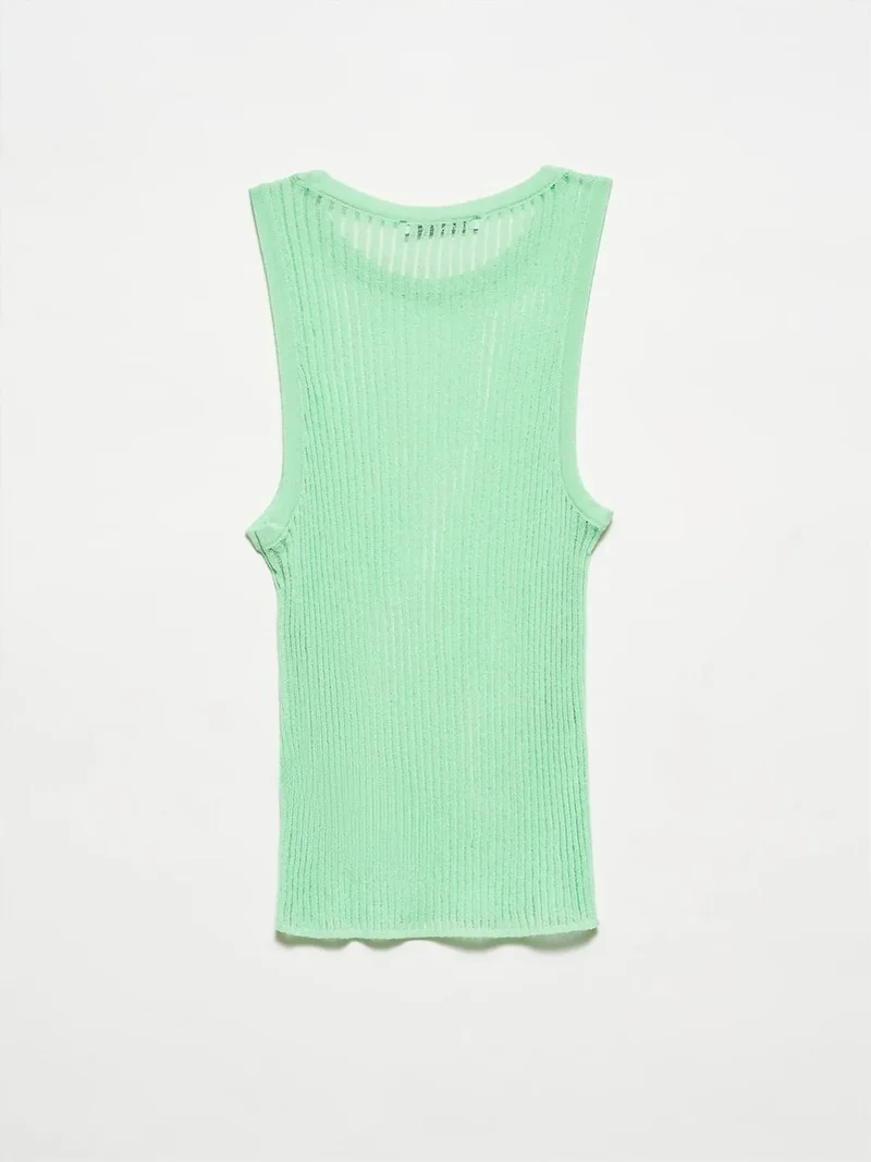 ديلفين DILVIN Ribbed Sleeveless Knit Blouse
