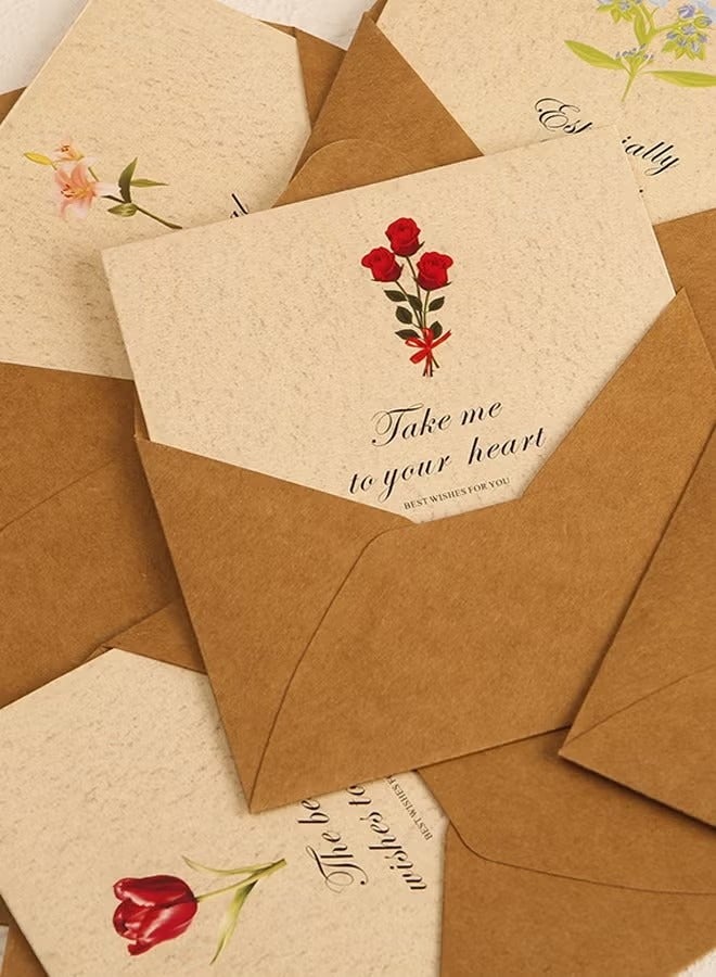 12 Packs Greeting Card Floral Designs of Greeting Cards with Envelopes, Stickers, Blank Note Cards for Friend - Image 4