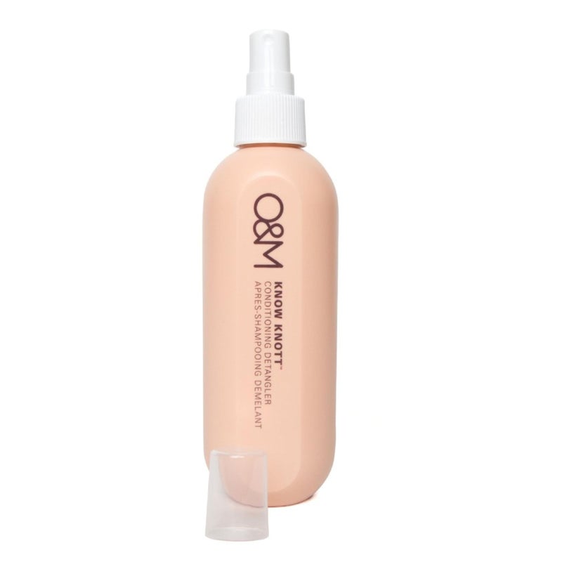 O&M Know Knott Hair Detangler Spray for Women + Kids, Leave in Conditioner Mist Hairspray, Softens, UV Protection, After Swim, Hair Cutting Spray, Vitamin B + Argan Oil, Cruelty Free + Vegan, 8.4oz