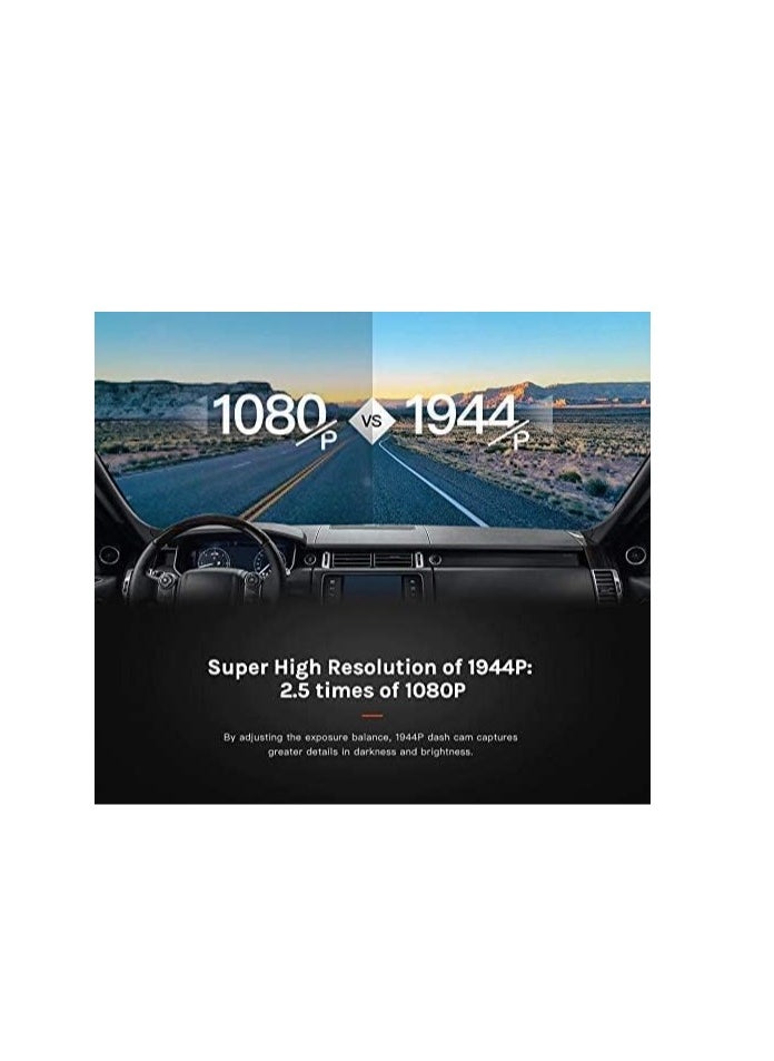 Smart Dash Cam Pro Plus Sets A500S 5MP Resolution/Free Wifi / 24-hours Parking Monitor / 140 Degree Wide View Angle/Dual Video Recording Front and Rear