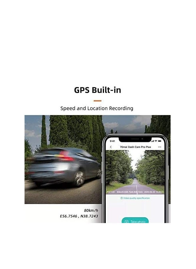 Smart Dash Cam Pro Plus Sets A500S 5MP Resolution/Free Wifi / 24-hours Parking Monitor / 140 Degree Wide View Angle/Dual Video Recording Front and Rear