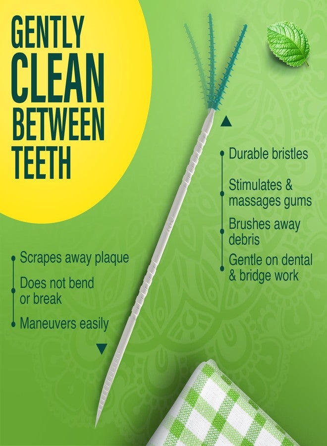 GuruNanda 2-in-1 QuickPik Toothpick & Interdental Pick – Soft Rubber Bristles for Plaque Removal & Improved Oral Care, Comes with a Travel Case for On-The-Go Use, 300 Ct - Image 3