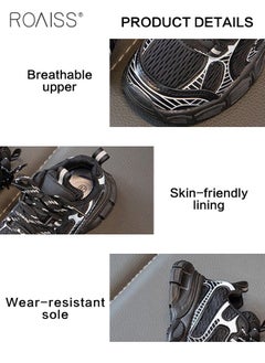 roaiss Boys Girls Shoes Non-Slip Soft Sole Sneakers Slip On Lightweight Sneaker Playing for Toddler/Little Kid/Big Kid  - Image 4