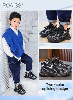 roaiss Boys Girls Shoes Non-Slip Soft Sole Sneakers Slip On Lightweight Sneaker Playing for Toddler/Little Kid/Big Kid  - Image 3