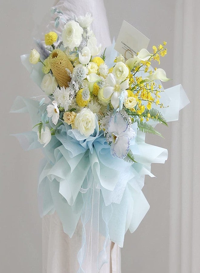 BBJ WRAPS Korean Wrapping Paper Gift Flower Wrapping Cotton Waterproof Bouquet Packaging Tissue Paper Florist Supplies 15 Sheets, 22.8 x 22.8 Inch(Purple) - Image 2