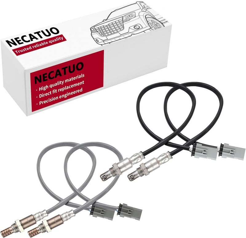 NECATUO O2 Oxygen Sensor Set of 4 for Cadillac Escalade, Chevrolet Silverado, GMC Sierra - Image 1