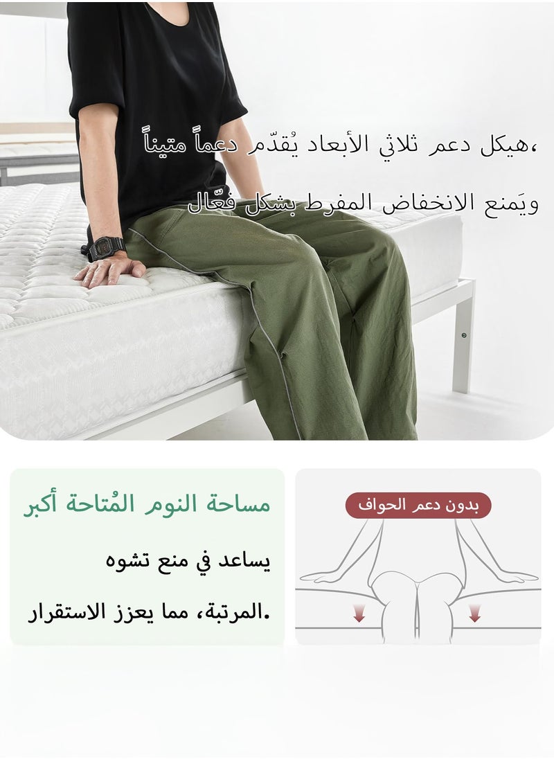 Yanara 90x190CM Pocket spring mattress, Extra Thick 20cm, High Resilience, , Independent Coils, Distributes Body Pressure, Breathable, High Quality Spring, Breathable, Quiet, No Bottoming Out, High Durability, Parallel Arrangement, Compressed Packaging