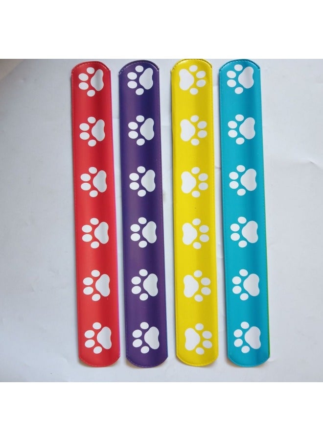8-color PVC Paw Racket Ring Cat Claw Animal Pattern Snap Ring Bracelet-Color:Random-Specifications:8-color Cat Claw  - Image 3