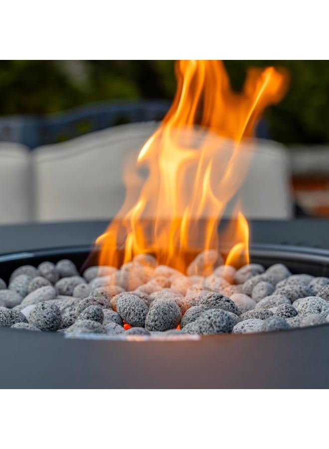 TiKi 28.5-Inch Customizable Propane Fire Pit, 40,000 BTU Outdoor Gas Fire Pit with Lava Rocks & Burner Cover – Modern Black Design for Patio, Backyard, and Outdoor Spaces - Image 5