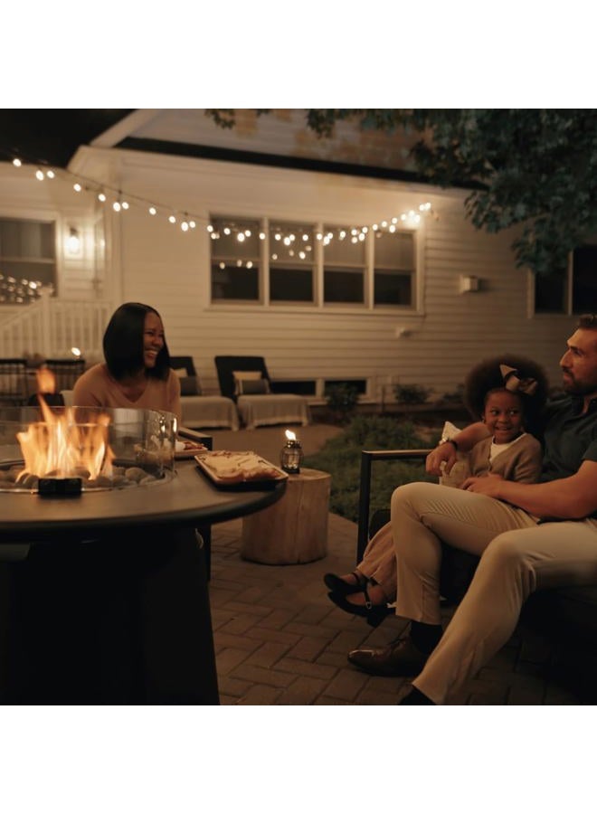 TiKi 28.5-Inch Customizable Propane Fire Pit, 40,000 BTU Outdoor Gas Fire Pit with Lava Rocks & Burner Cover – Modern Black Design for Patio, Backyard, and Outdoor Spaces - Image 3