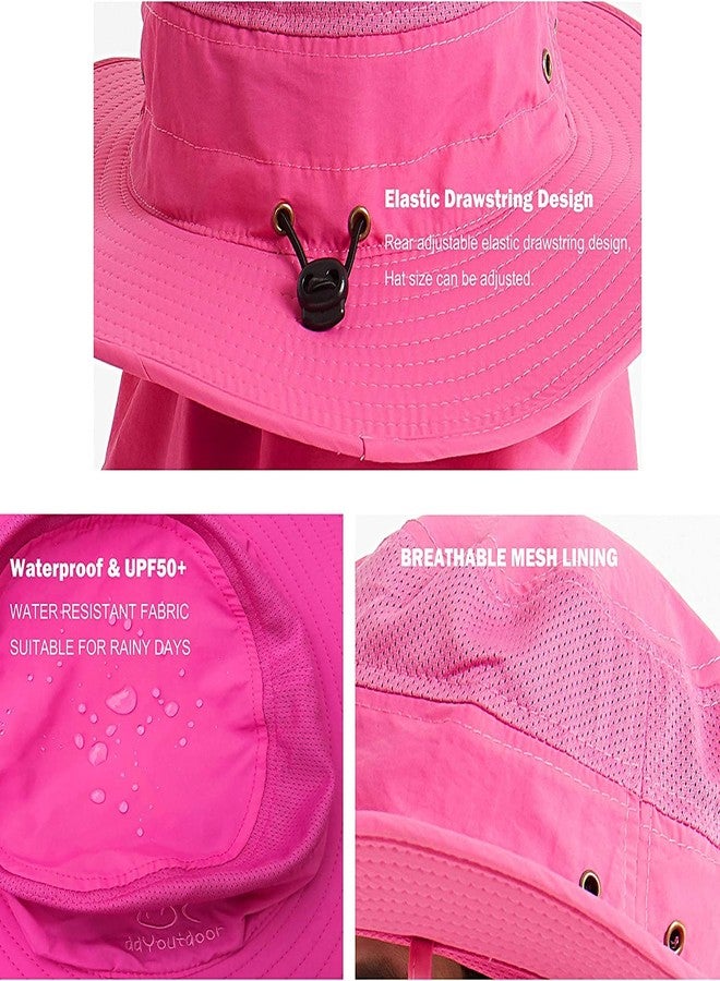 Zeki Fashion Summer Outdoor Sun Protection Fishing Cap Neck Face Flap Hat Wide Brim for Women (Beige) - Image 5