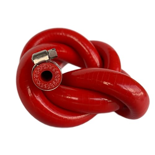 Bekelan 8MM 516 X 10FT Red High Temp Reinforced Silicone Tubing Heater Hose Radiator Coolant Straight LineWork Pressure 145PSI4ply Reinforced5MM Thick2 Clamp - Image 1