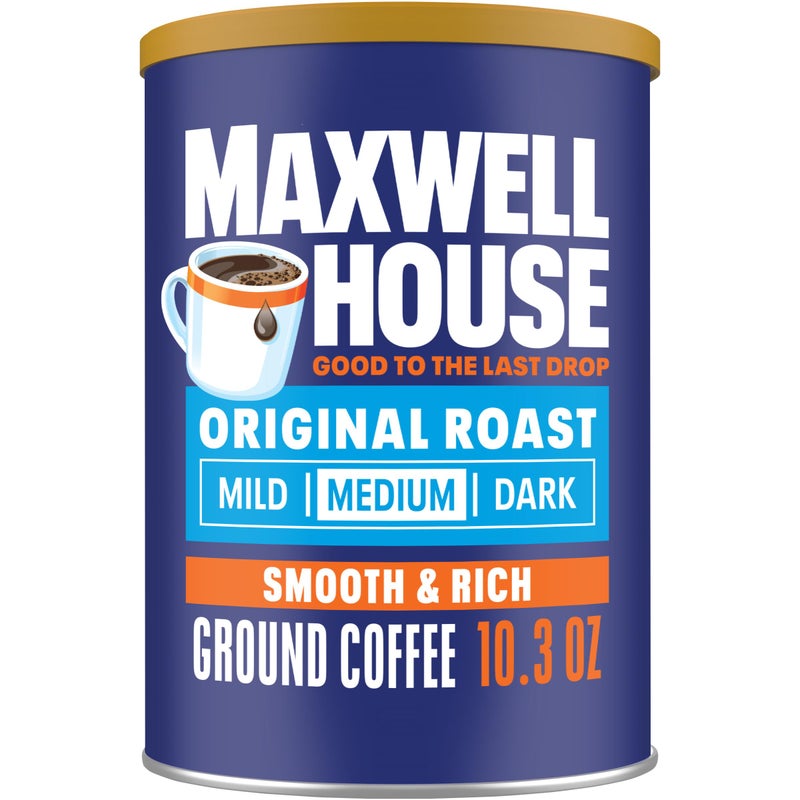 Maxwell House Original Roast Ground Coffee, 10.3 oz Canister - Image 1