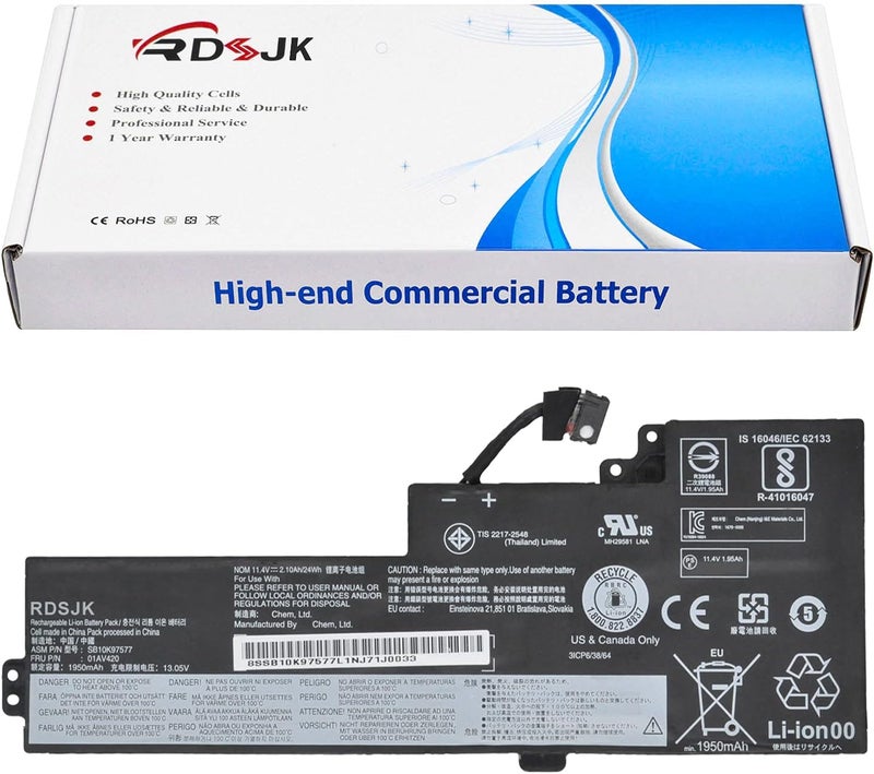 01AV420 01AV421 01AV489 01AV419 Laptop Battery for Lenovo ThinkPad T470 20HE T480 A475 A485 TP25(Anniversary Edition 25) Series SB10K97576 SB10K97577 SB10K97578 11.4V/11.46V 24Wh(Built-in Battery) - Image 1