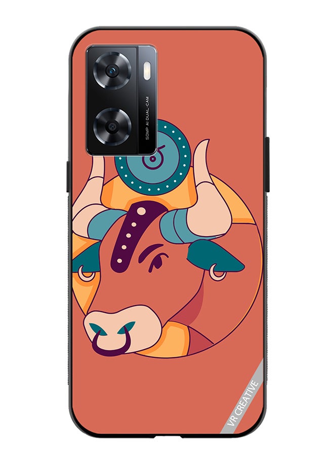 VR CREATIVE Protective Case Cover For Oppo A57/A77s Ox Zodiac Signs Design Multicolour - Image 1