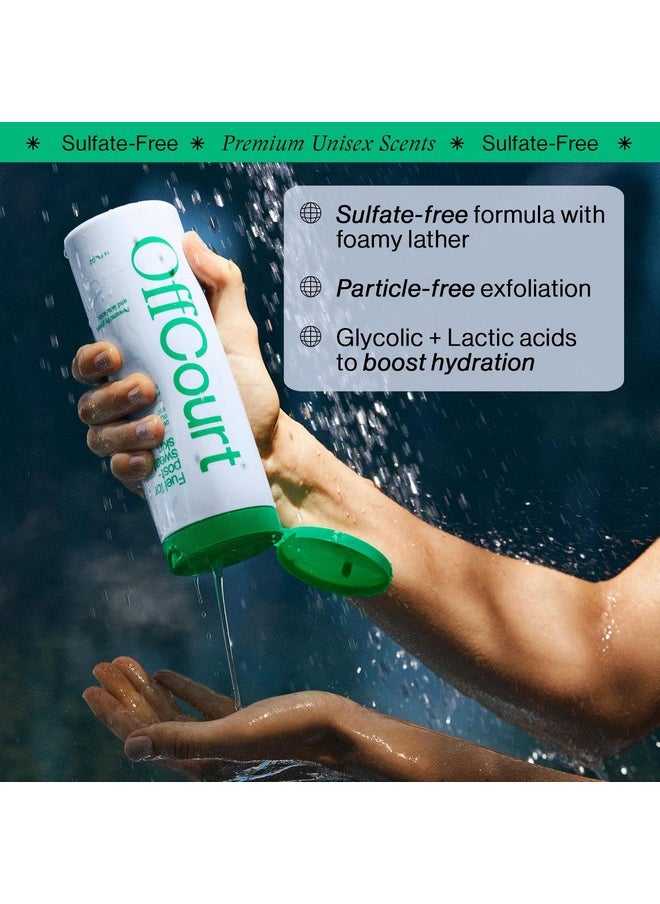 OffCourt Sulfate-Free Body Wash For Men & Women - Non-Drying Exfoliator With Glycolic & Lactic Acids Leaves Skin Fresh & Smooth With Fresh Citrus And Driftwood, 14 Fl. Oz (Pack Of 1)  - Image 2