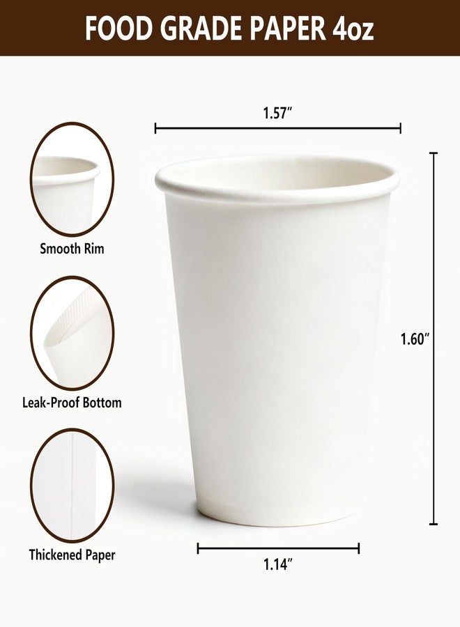 TashiBox Thick Espresso Cups Travel to Go, 200 Count (Pack of 1), White - Image 2