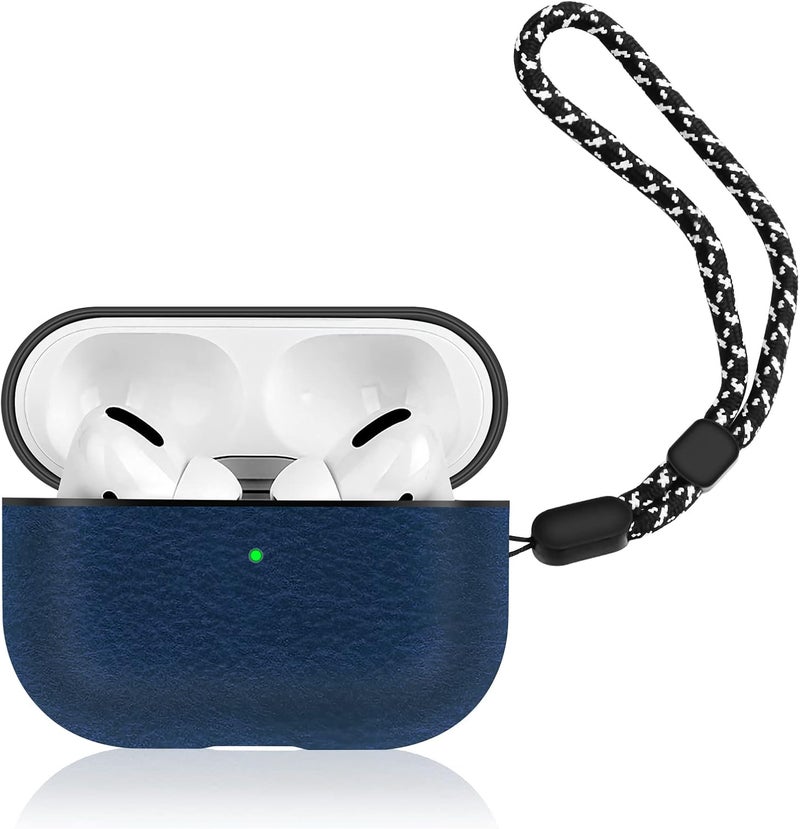 OneNine User tested optimized build PU Leather Protective Case for Airpods Pro 2, Luxury Lightweight Drop-Proof Full Protection Skin Cover with Lanyard, Compatible with Airpods Pro 2nd Generation 2022 Case, Front LED Visible Low maintenance - Image 1