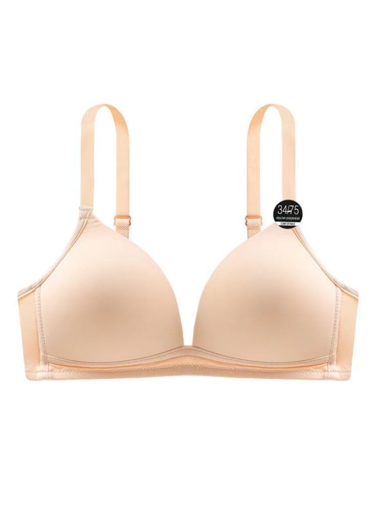 Generic - Comfy Gathered Light Bralette No-Wire Caramel - Image 1