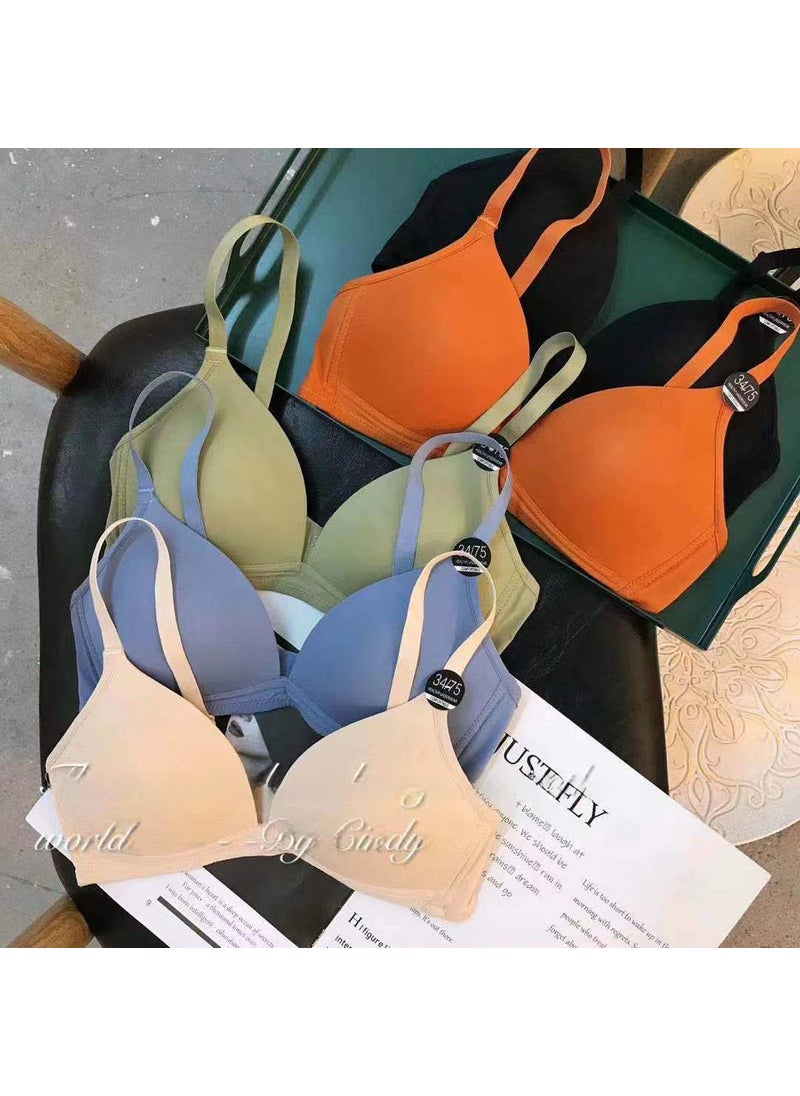 Generic - Comfy Gathered Light Bralette No-Wire Caramel - Image 1