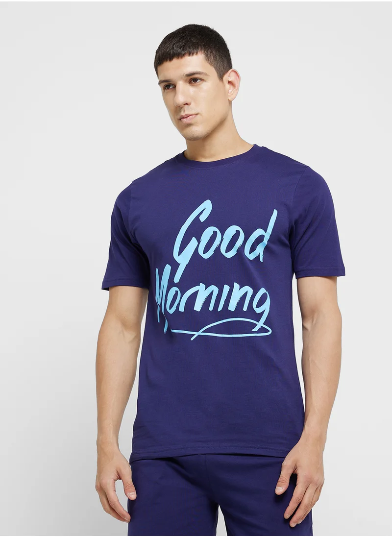 Robert Wood Nightwear Top & Shorts Sets