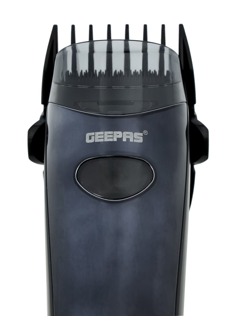 GEEPAS Digital Rechargeable Vacuum Hair & Bread Trimmer, GTR56050 | 2 Guide Combs, 4 Cutting Lengths | Li-Ion Battery | 60 Mins Working Time | Ceramic+ Titanium Coated Blade - Image 4