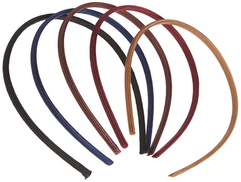 Goody Ouchless Shoestring Headbands, 5 Ct, Assorted Colors, Stylish & Lightweight Thin, Damage-Free Fabric Headbands for Women & Men, All-Day Comfort, For All Occasions, All Hair Types - Image 5