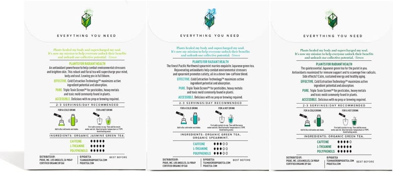 Pique Tea Organic Green Tea Crystals Sampler - Immune Support, Gut Health, Fasting - 42 Single Serve Sticks (Pack of 3) - Image 3