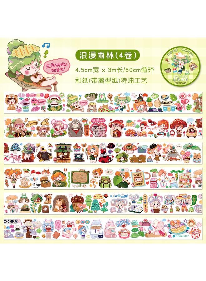 Bluejw Cartoon Cute Tape Sticker Roll New Online Red Hand Account Decorative Sticker Suit Diy Hand Account Creative Material - Image 1