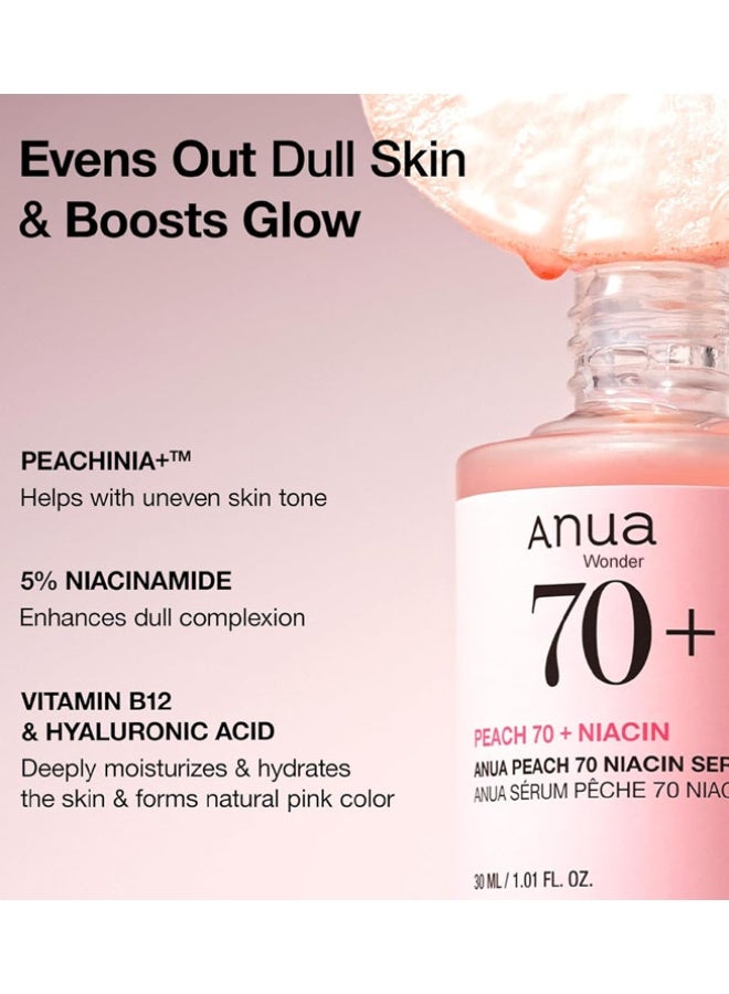 Anua Wonder Anua Peach 70% Niacinamide Serum brightening hydrating face serum 30ml - Image 3