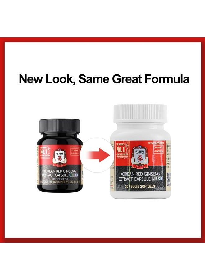 Jung Kwan Jang Korean Red Ginseng Extract Capsules Plus | All-in-1 Focus Pills for Men & Women. 30 Capsules Packaging May Vary - Image 3