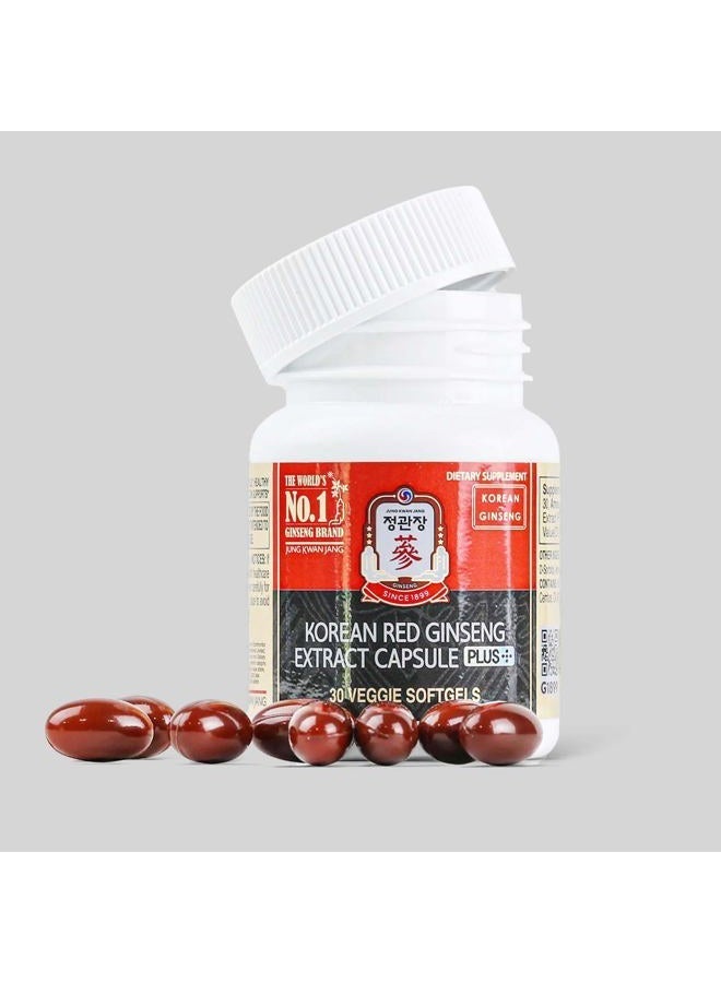 Jung Kwan Jang Korean Red Ginseng Extract Capsules Plus | All-in-1 Focus Pills for Men & Women. 30 Capsules Packaging May Vary - Image 4