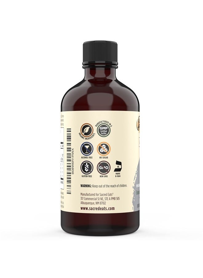 Sacred Eats Liquid Zinc (Glycinate Chelate) with Organic Elderberry & Echinacea (High in Quercetin) | 4-in-1 Immune Suport Supplement for Adults & Kids, Great Tasting | Alcohol & Gluten Free, Non GMO (4.0 Oz) - Image 4