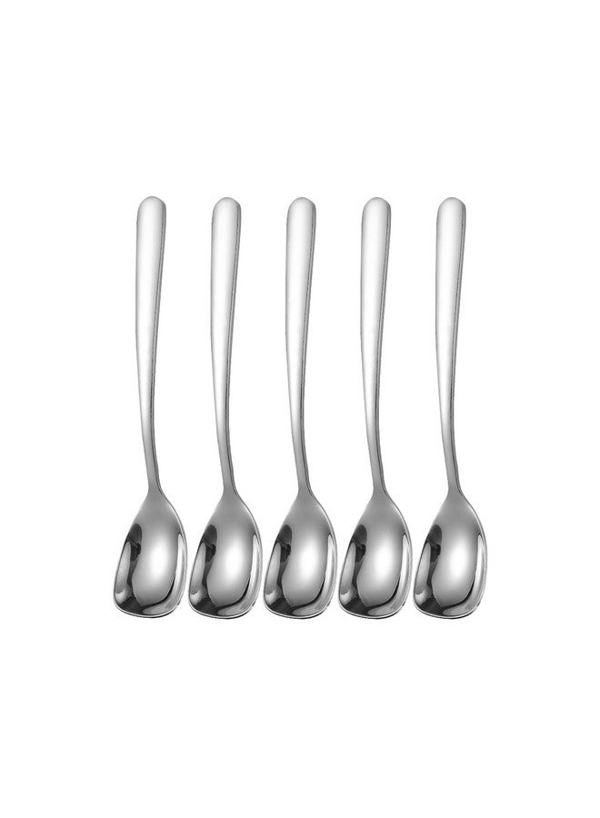 Wenkoni Small Ice Cream Spoons, Dessert Spoons,Gelato Spoons,Shovel Cake Spoons,SUS 304 Stainless Steel,5.9inch,5 pcs Set - Image 1