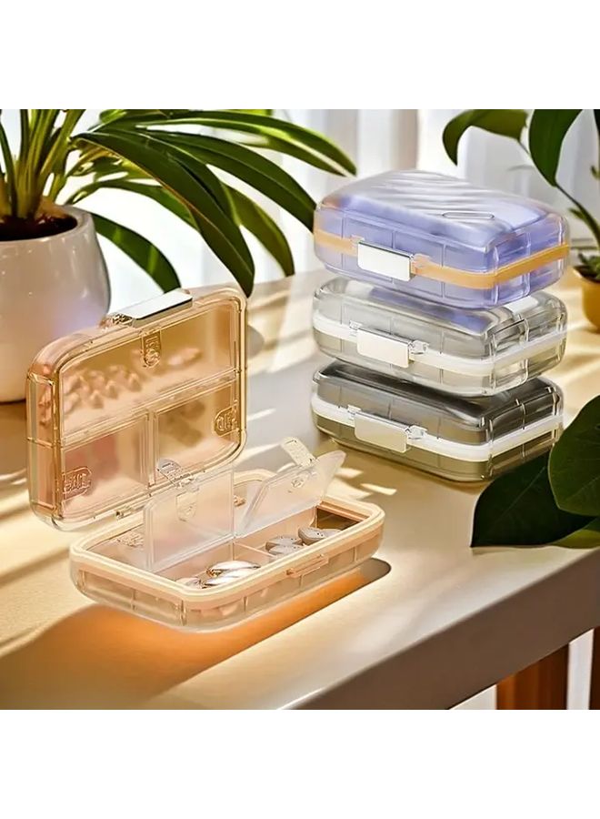 Large Black Pill Organizer Box 7 Compartments Weekly Medicine Case Travel Storage - Image 2