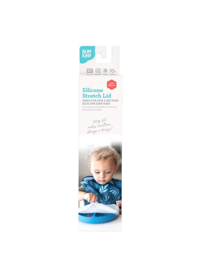 BUMKiNs - Toddler And Baby Suction Plate, Divided Grip Dish Cover For Babies And Kids, Baby Led Weaning, Feeding Supplies, Store And Label Leftovers, Food Prep Portions, Fits Bumkins Dish And Plate - Image 1
