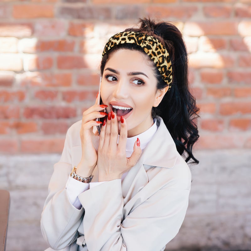 💄 رباط رأس مطاطي ملتف بطبعة الأصفر للنساء والبنات - Image 5