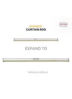 Feelings Feelings Shower Curtain Rod 104-190Cm - Beige  - Image 2