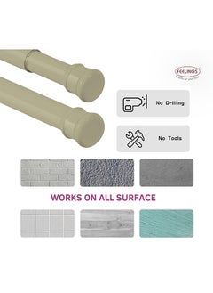 Feelings Feelings Shower Curtain Rod 104-190Cm - Beige  - Image 3
