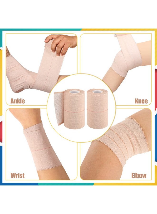 بيبتو لفات شريط مطاطي لاصق ذاتي اللصق، ضمادات مرنة قابلة للتمدد للكاحل والركبة والمعصم والالتواءات الرياضية للحيوانات الأليفة، 5 ياردات (عرض 4 بوصات) - Image 4