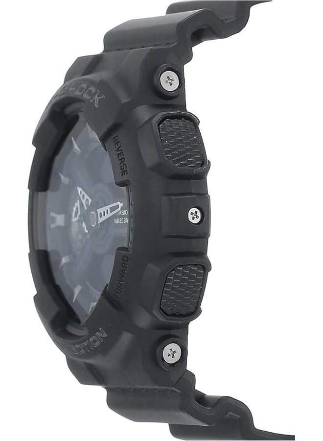 CASIO ساعة كاسيو جي شوك التناظرية الرقمية بقرص أسود للرجال - GA-110-1BDR (G317) - Image 2